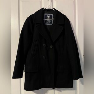 Men’s Dark Navy Blue Pea Coat